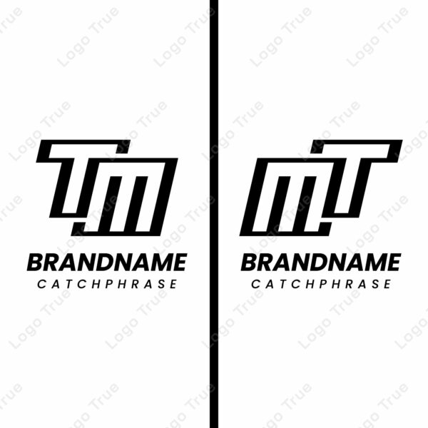 Letters TM and MT Monogram Logo, suitable for any business with MT or TM initials Prayoga Cahya