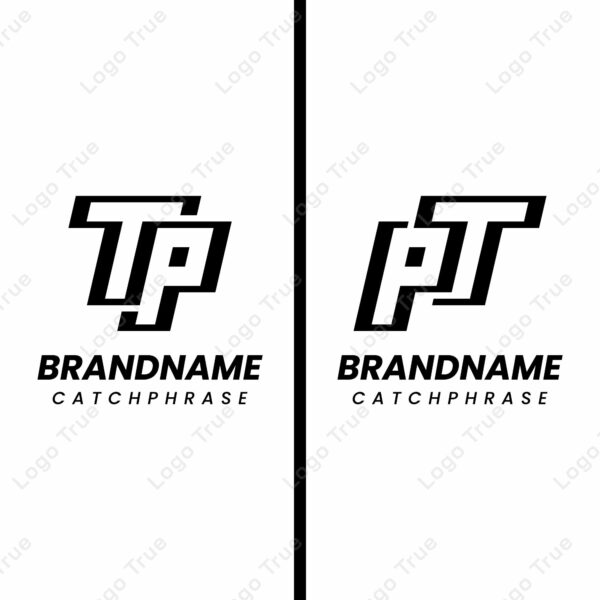 Letters TP and PT Monogram Logo, suitable for any business with PT or TP initials Prayoga Cahya