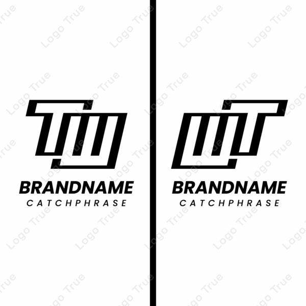 Letters TW and WT Monogram Logo, suitable for any business with WT or TW initials Prayoga Cahya