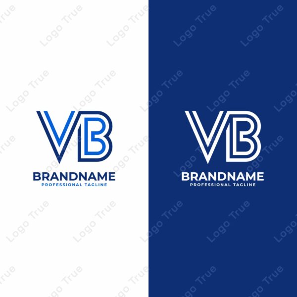 Letters VB Line Monogram Logo, suitable for business with BV or VB initials Prayoga Cahya