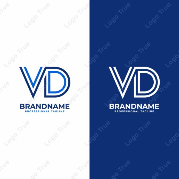 Letters VD Line Monogram Logo, suitable for business with DV or VD initials Prayoga Cahya