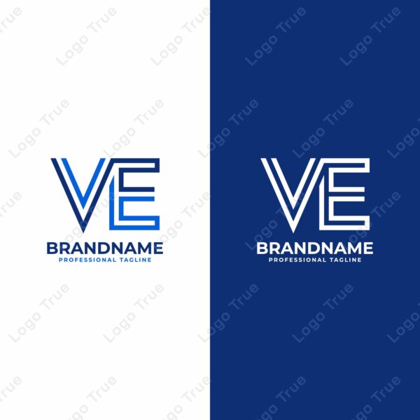 Letters VE Line Monogram Logo, suitable for business with EV or VE initials Prayoga Cahya