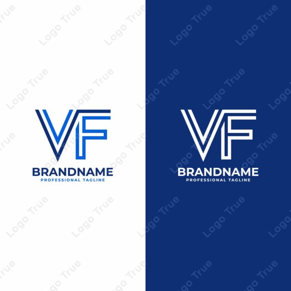 Letters VF Line Monogram Logo, suitable for business with FV or VF initials Prayoga Cahya