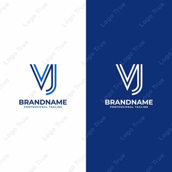 Letters VJ Line Monogram Logo, suitable for business with JV or VJ initials Prayoga Cahya