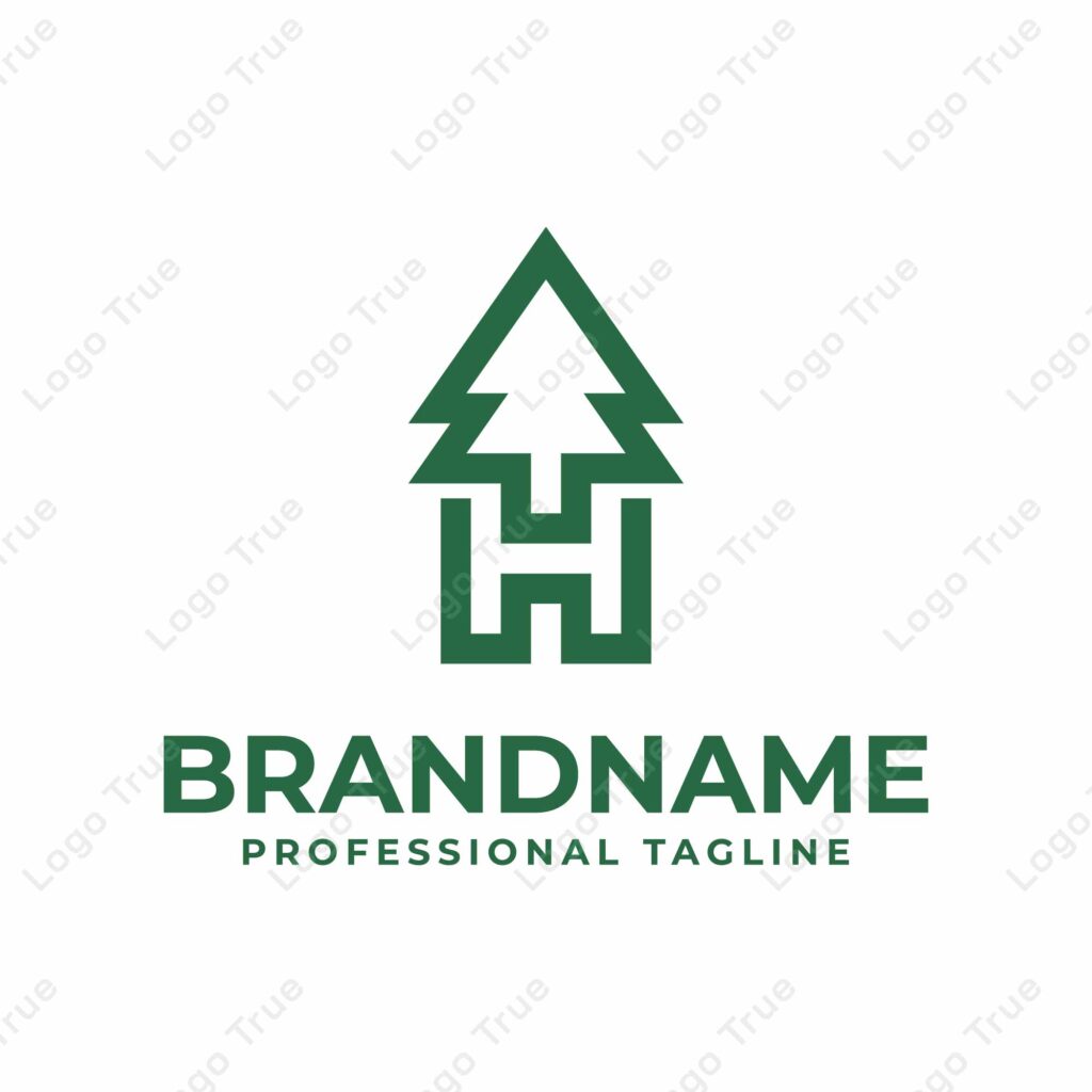 Letter H Tree Logo, for any Environmental Brands with H initial Prayoga Cahya