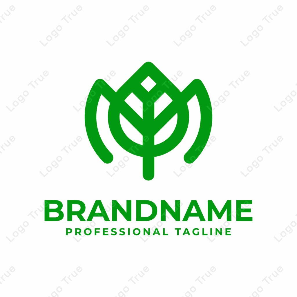 Letter M Leaf Logo, symbolizing growth, sustainability, and nature Prayoga Cahya
