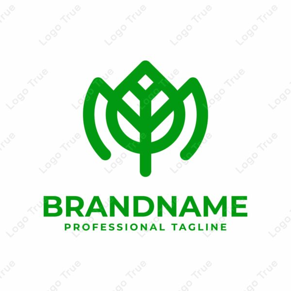Letter M Leaf Logo, symbolizing growth, sustainability, and nature Prayoga Cahya