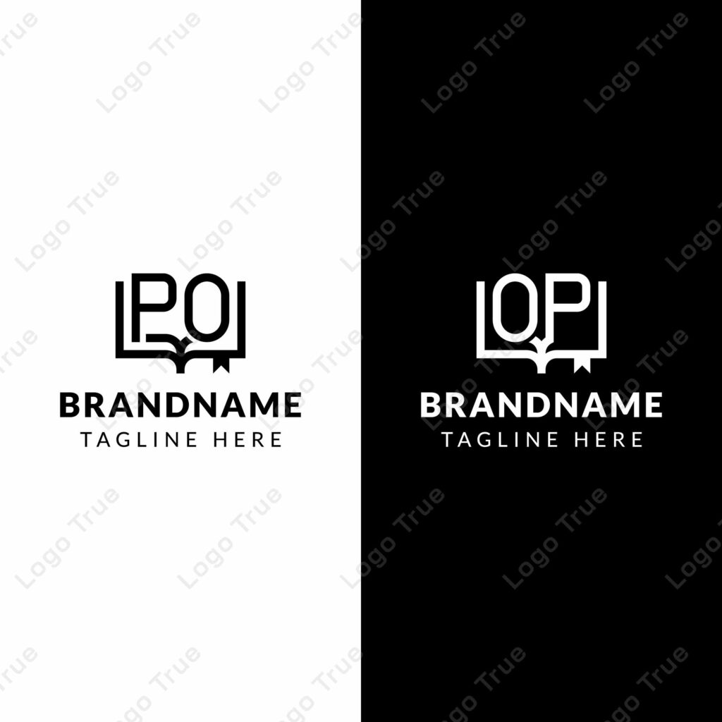 Letter PO and OP Book Logo, suitable for business related to book with OP or PO initials Prayoga Cahya