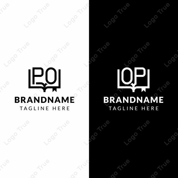 Letter PO and OP Book Logo, suitable for business related to book with OP or PO initials Prayoga Cahya
