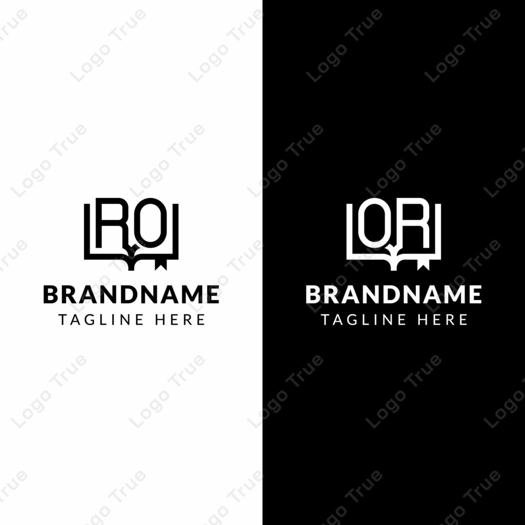 Letters RO and OR Book Logo, suitable for business related to book with OR or RO initials Prayoga Cahya