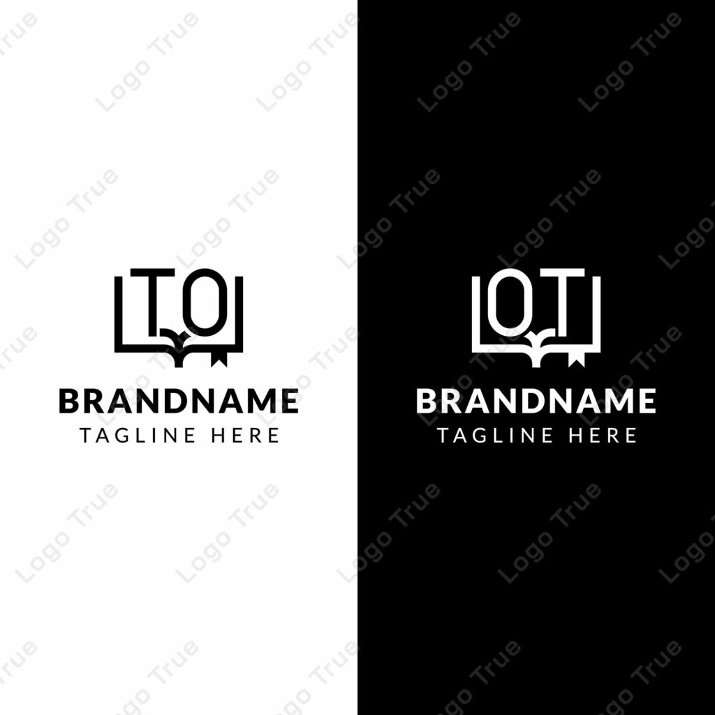 Letters TO and OT Book Logo, suitable for business related to book with OT or TO initials Prayoga Cahya