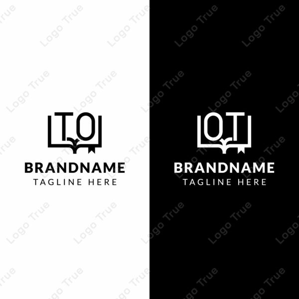 Letters TO and OT Book Logo, suitable for business related to book with OT or TO initials Prayoga Cahya