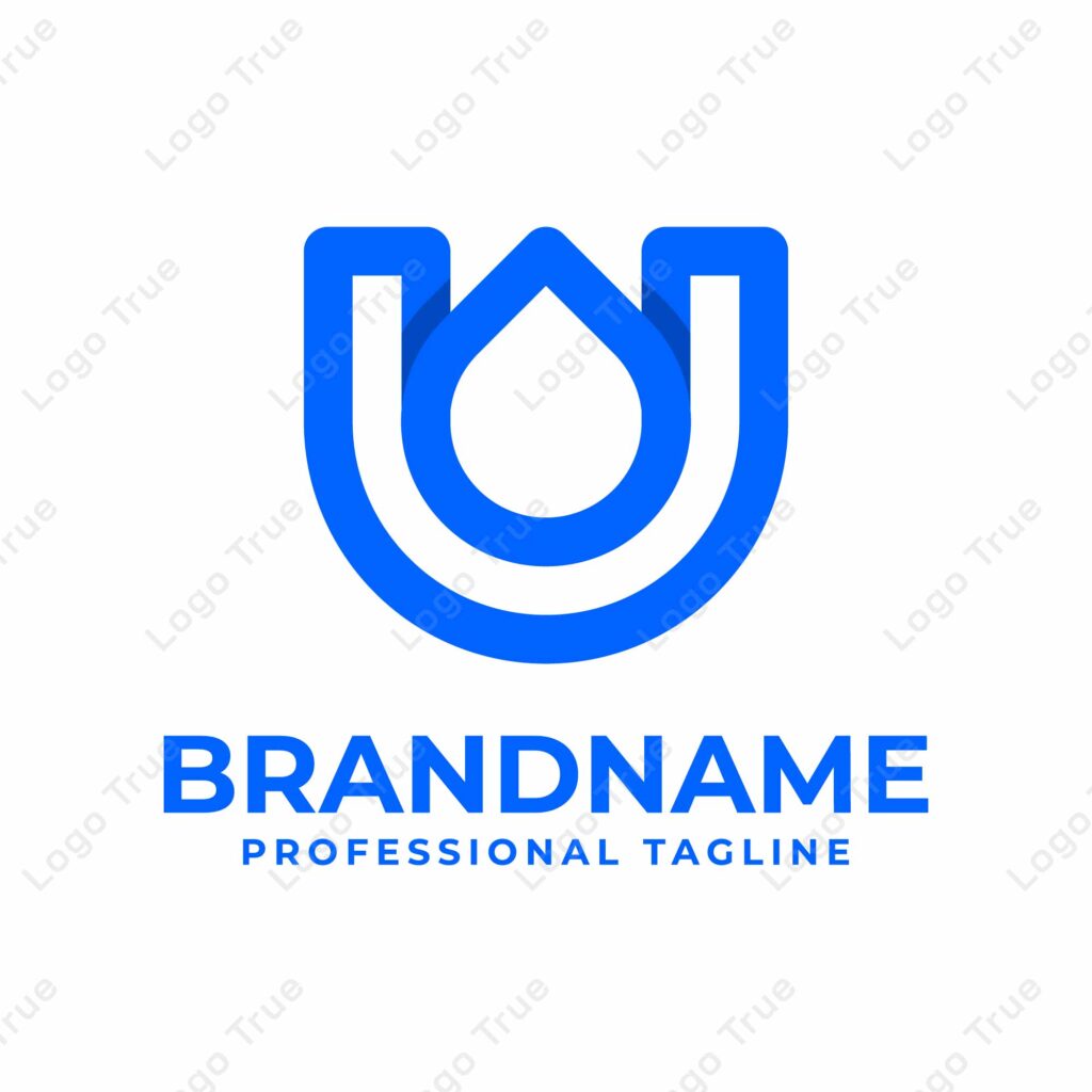 Letter U Drop Logo, symbolizing purity, freshness, and fluidity Prayoga Cahya