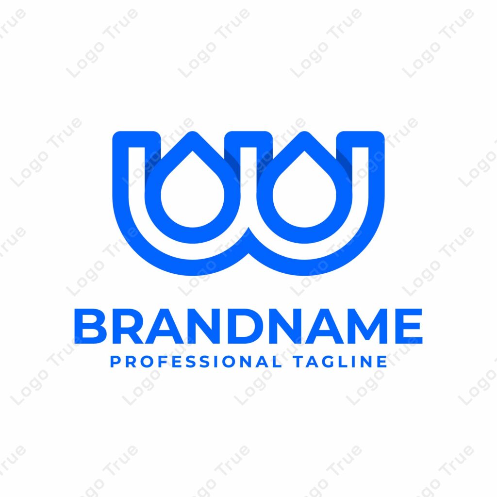 Letter W Drop Logo, symbolizing purity, freshness, and fluidity Prayoga Cahya
