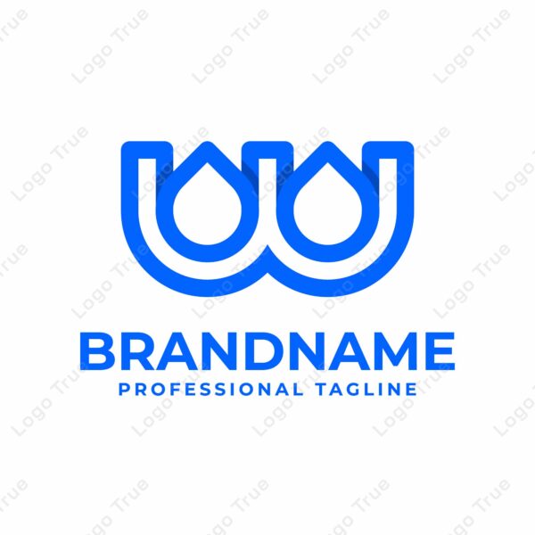 Letter W Drop Logo, symbolizing purity, freshness, and fluidity Prayoga Cahya