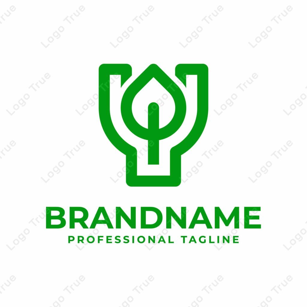 Letter Y Leaf Logo, symbolizing growth, sustainability, and nature Prayoga Cahya