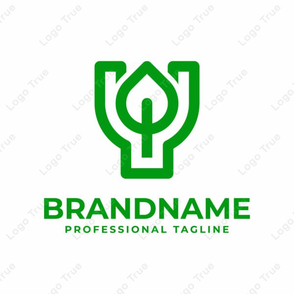 Letter Y Leaf Logo, symbolizing growth, sustainability, and nature Prayoga Cahya