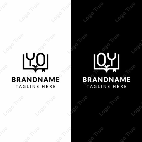 Letters YO and OY Book Logo, suitable for business related to book with OY or YO initials Prayoga Cahya