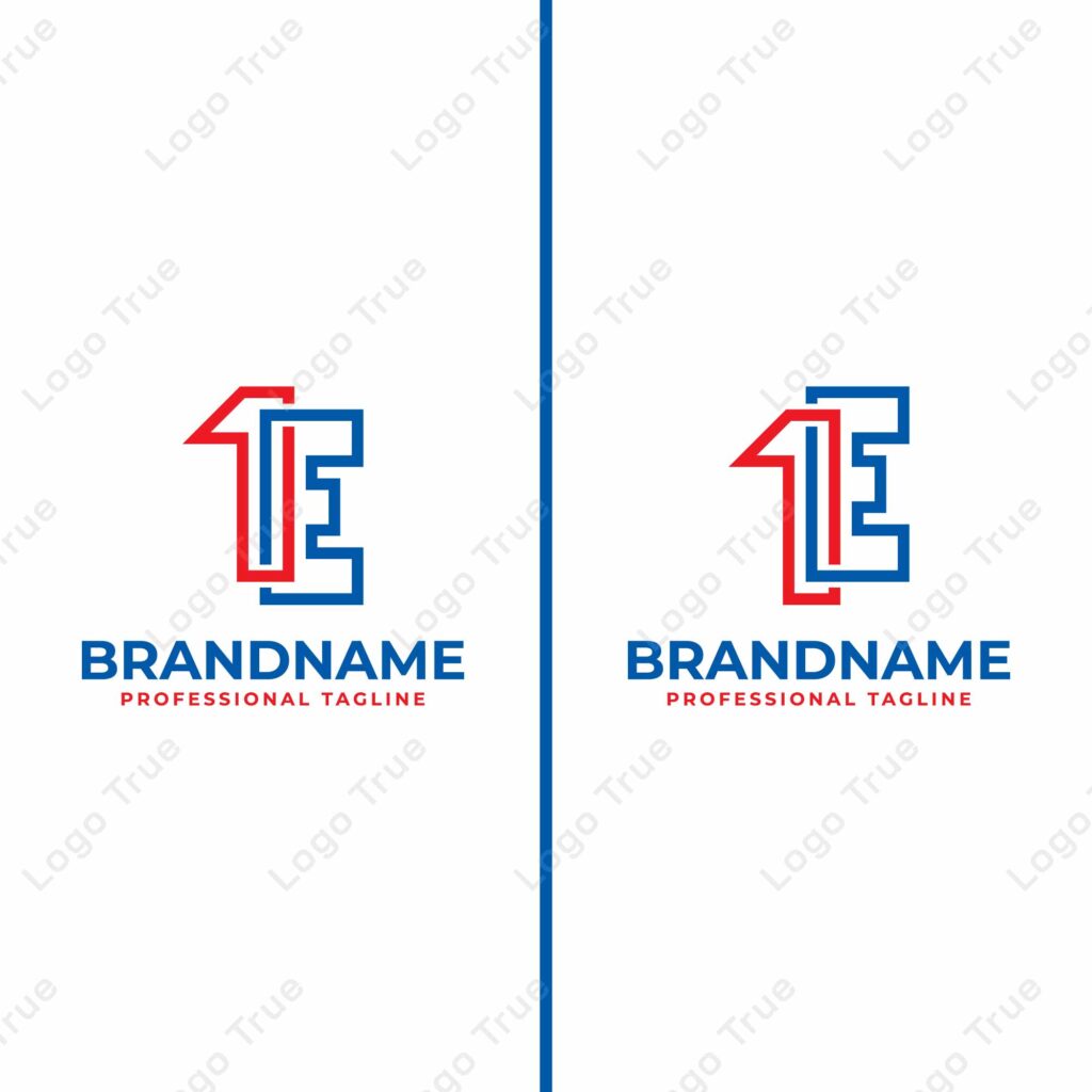 Letters 1E or E1 Monogram Line Logo, for Business with 1E or E1 Initials Prayoga Cahya