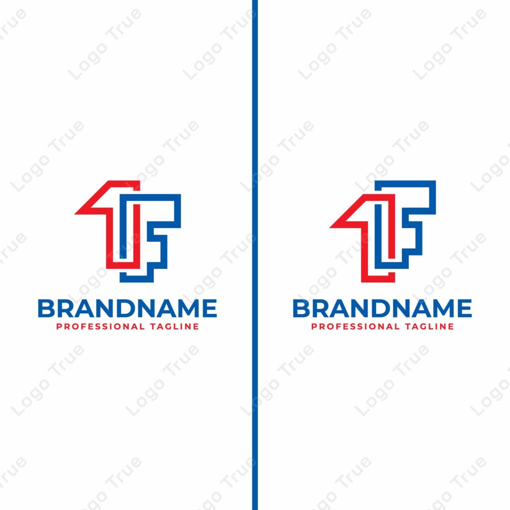 Letters 1F or F1 Monogram Line Logo, for Business with 1F or F1 Initials Prayoga Cahya
