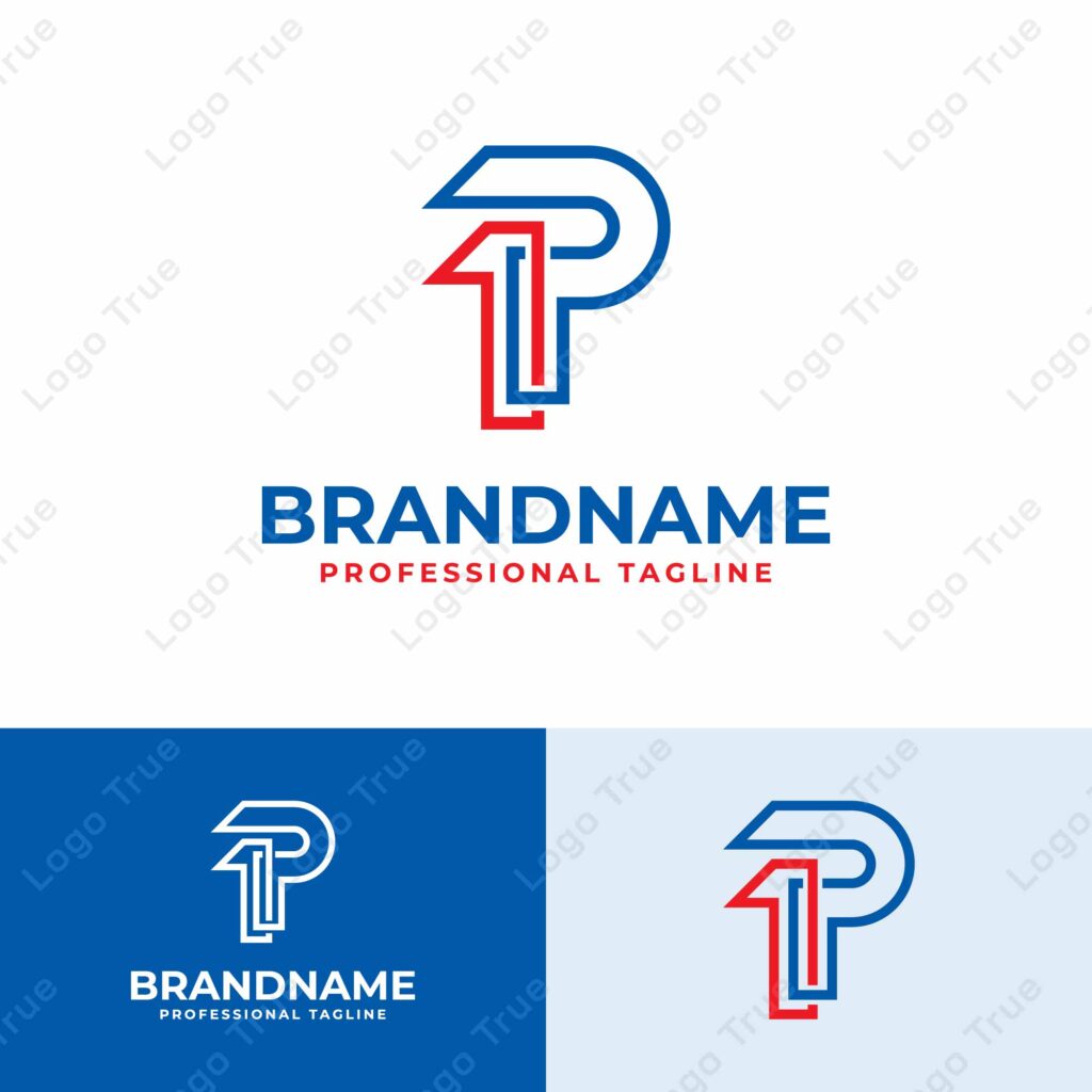 Letters 1P or P1 Monogram Line Logo, for Business with 1P or P1 Initials Prayoga Cahya