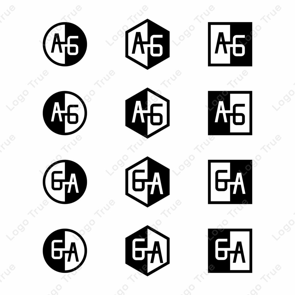 Letters AG and GA Positive and Negative Logo Set, suitable for any business Prayoga Cahya