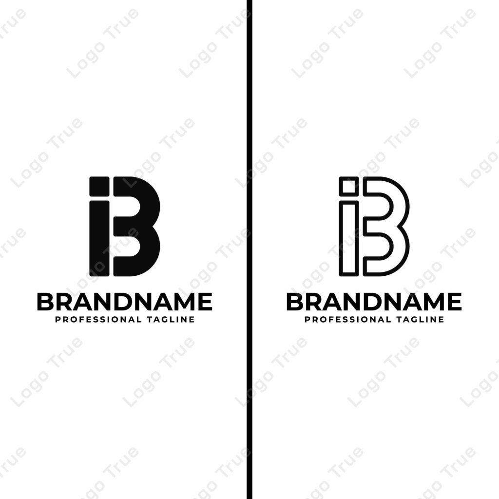 Letters IB or BI Monogram Logo Set, for business with BI or IB initials Prayoga Cahya