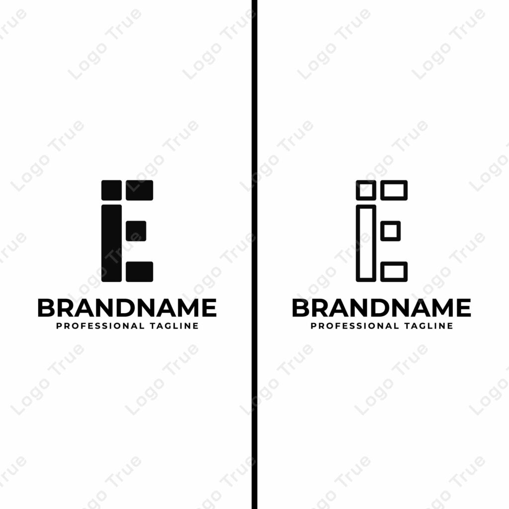 Letters IE or EI Monogram Logo Set, for business with EI or IE initials Prayoga Cahya