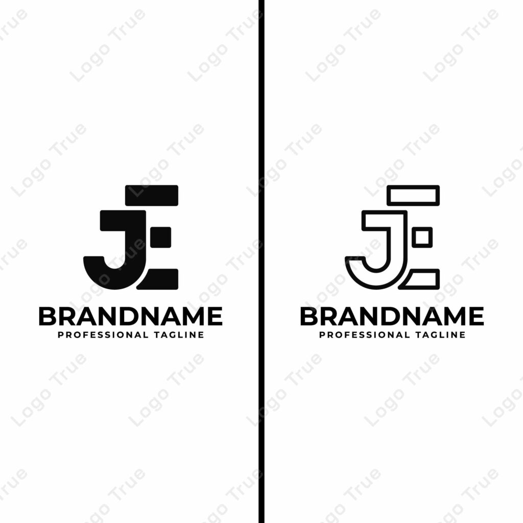 Letters JE or EJ Monogram Logo Set, for business with EJ or JE initials Prayoga Cahya