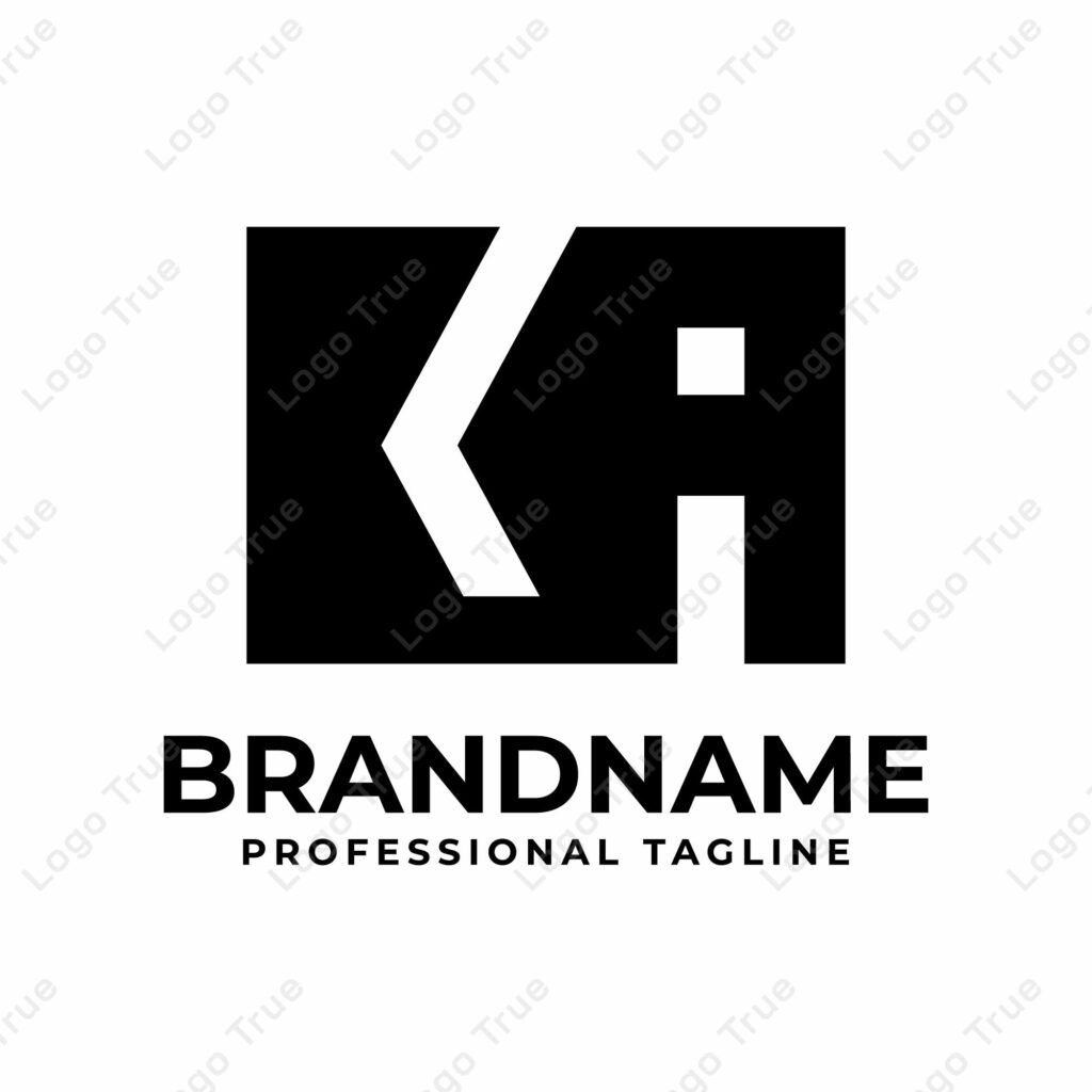 Letters KA Monogram Logo, suitable for any business with KA or AK initials Prayoga Cahya