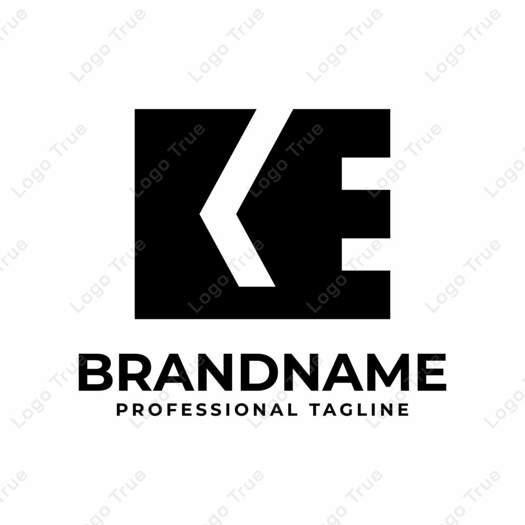 Letters KE Monogram Logo, suitable for any business with KE or EK initials Prayoga Cahya