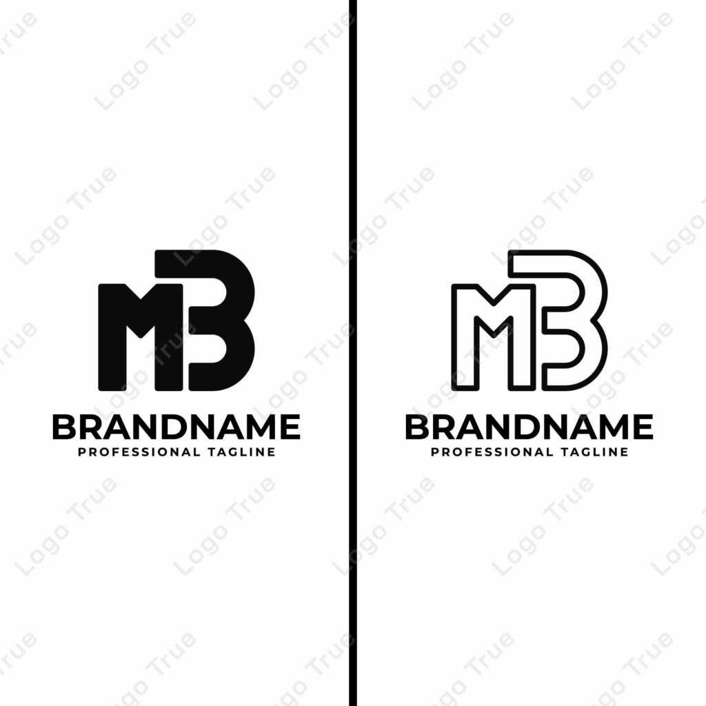 Letters MB or BM Monogram Logo Set, for business with BM or MB initials Prayoga Cahya