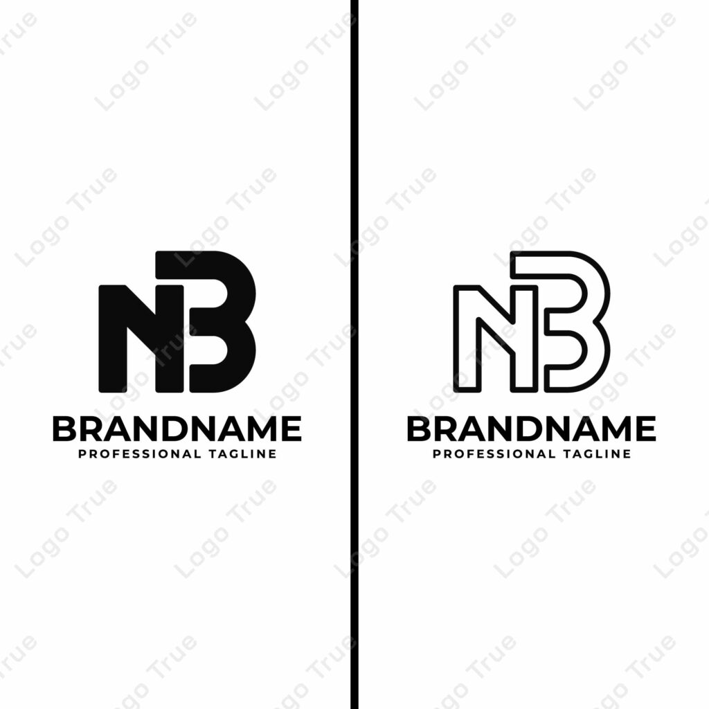 Letters NB or BN Monogram Logo Set, for business with BN or NB initials Prayoga Cahya