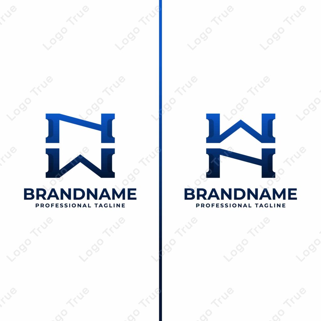 Letters NW and WN Monogram Logo, suitable for any business with NW or WN initials Prayoga Cahya