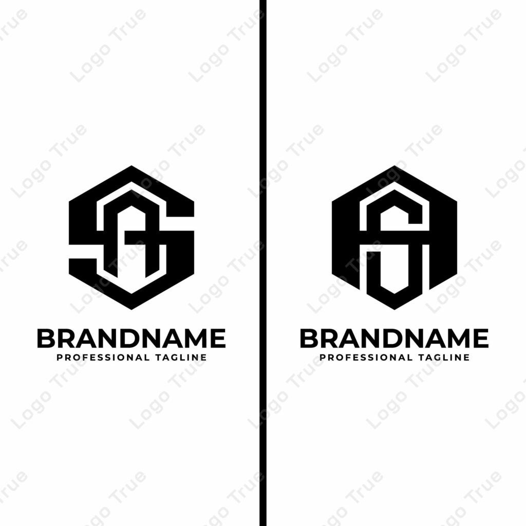 Letters SA and AS Hexagon Monogram Logo, suitable for business with SA or AS initials Prayoga Cahya