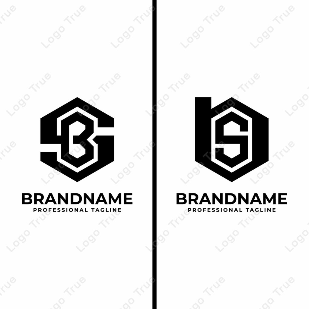 Letters SB and BS Hexagon Monogram Logo, suitable for business with SB or BS initials Prayoga Cahya