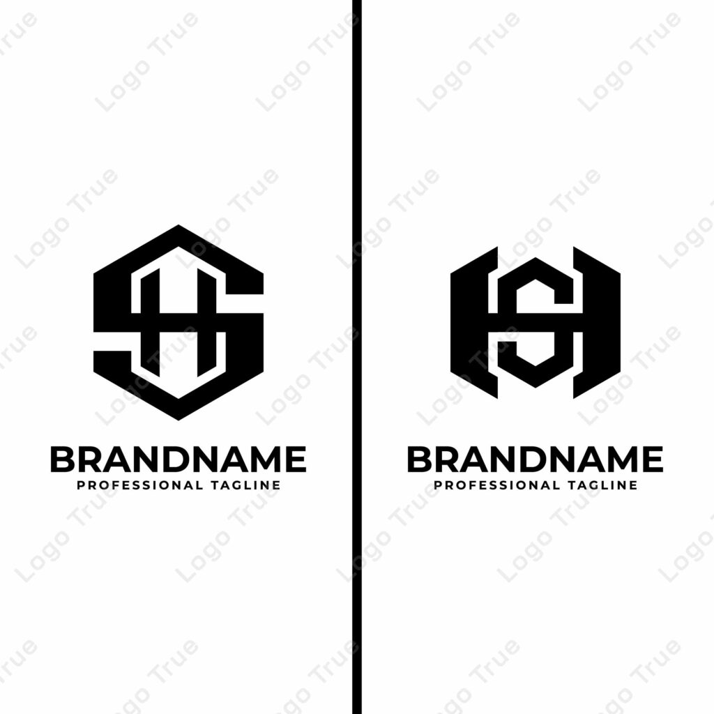 Letters SH and HS Hexagon Monogram Logo, suitable for business with SH or HS initials Prayoga Cahya