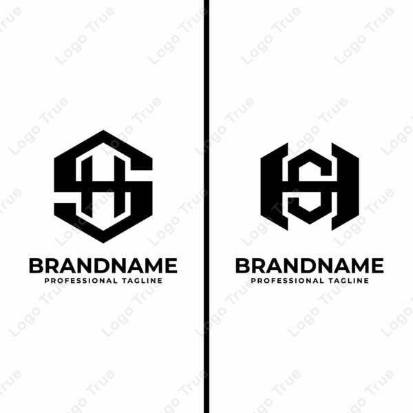 Letters SH and HS Hexagon Monogram Logo, suitable for business with SH or HS initials Prayoga Cahya