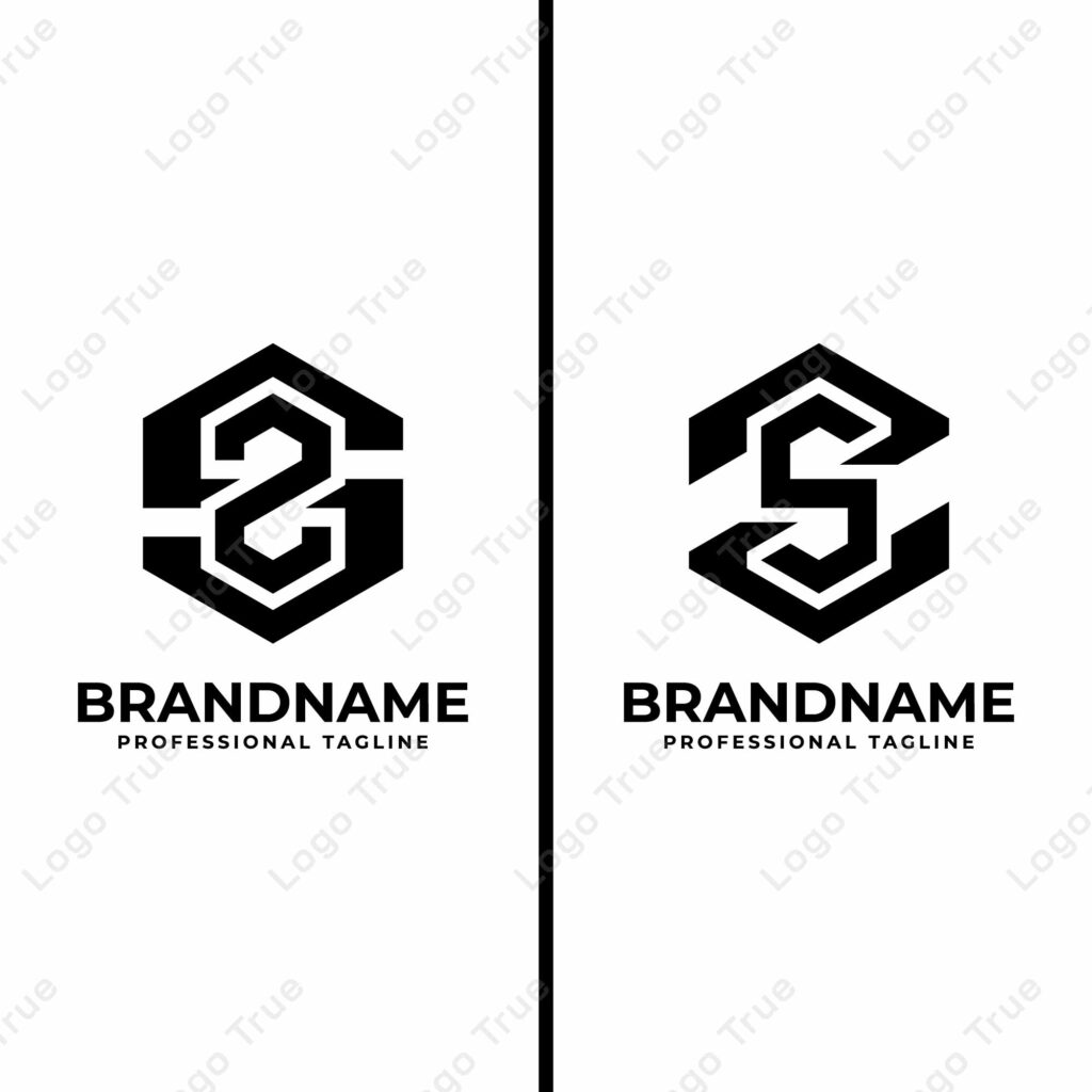 Letters SZ and ZS Hexagon Monogram Logo, suitable for business with SZ or ZS initials Prayoga Cahya