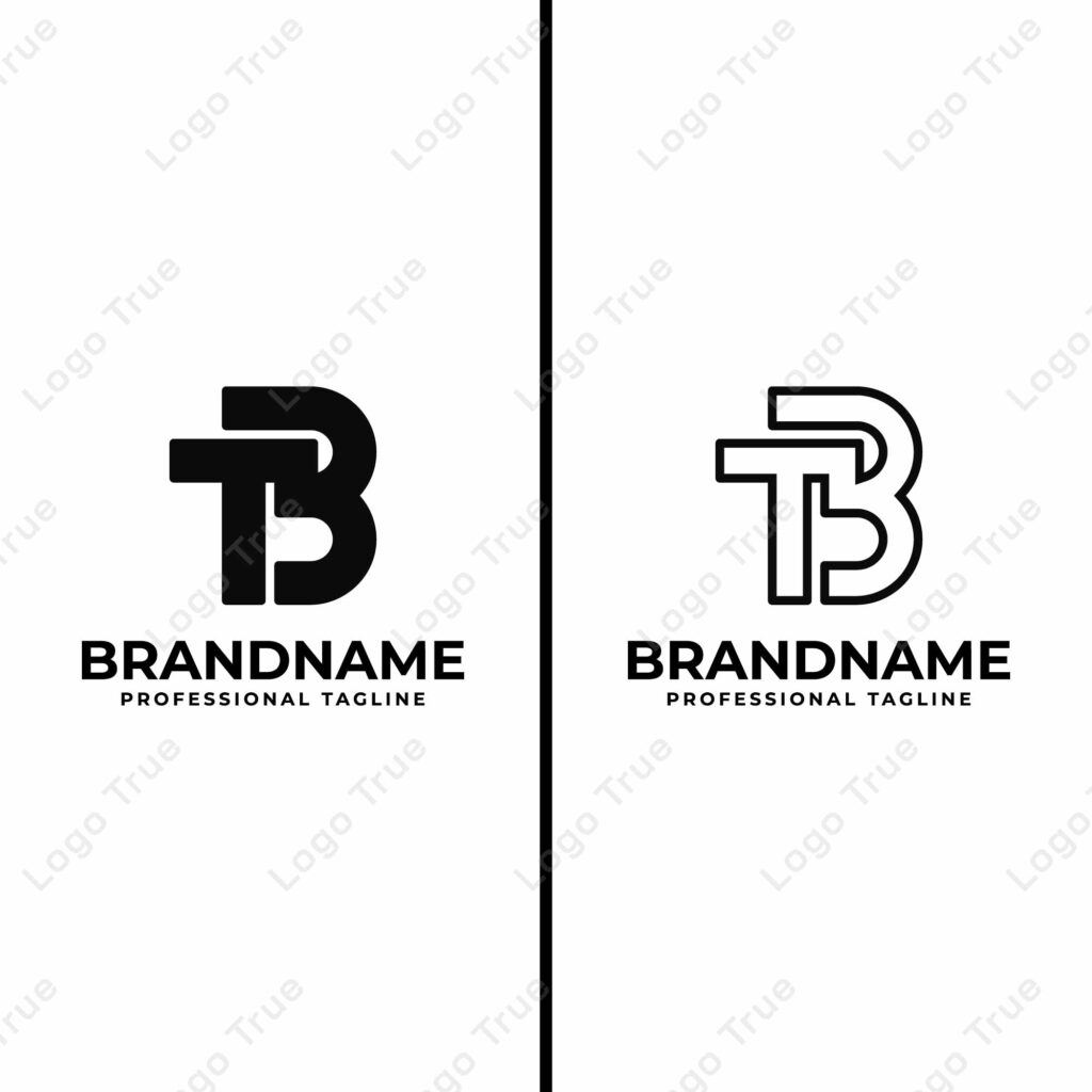 Letters TB or BT Monogram Logo Set, for business with BT or TB initials Prayoga Cahya