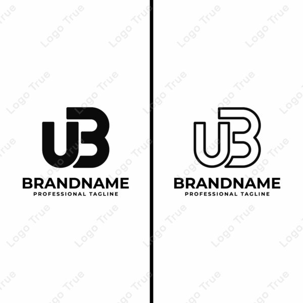 Letters UB or BU Monogram Logo Set, for business with BU or UB initials Prayoga Cahya