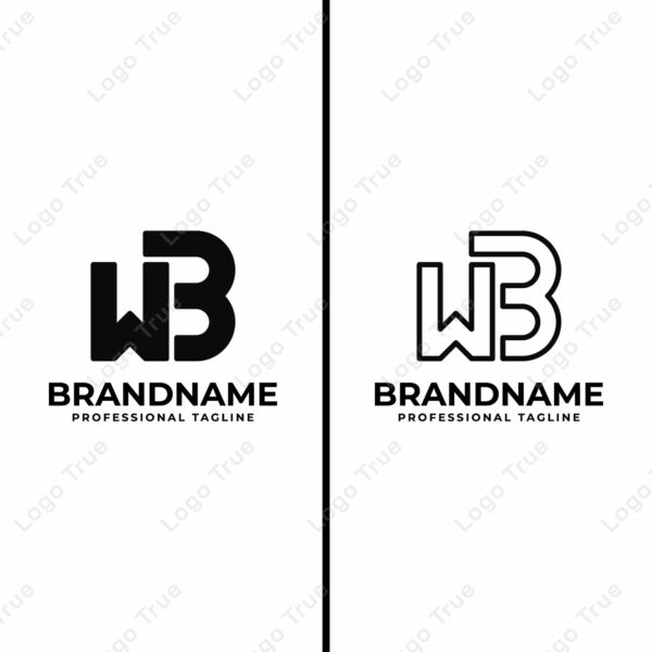 Letters WB or BW Monogram Logo Set, for business with BW or WB initials Prayoga Cahya