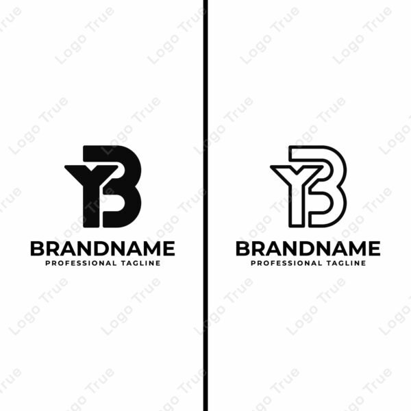 Letters YB or BY Monogram Logo Set, for business with BY or YB initials Prayoga Cahya