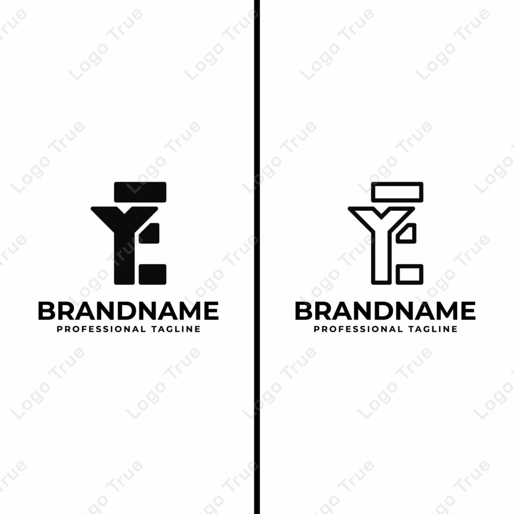 Letters YE or EY Monogram Logo Set, for business with EY or YE initials Prayoga Cahya