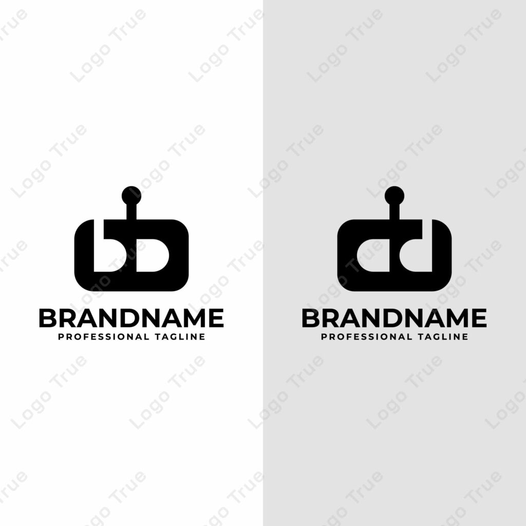 Letters bD Cd ad Robot Head Logo, for business related to Robot Prayoga Cahya