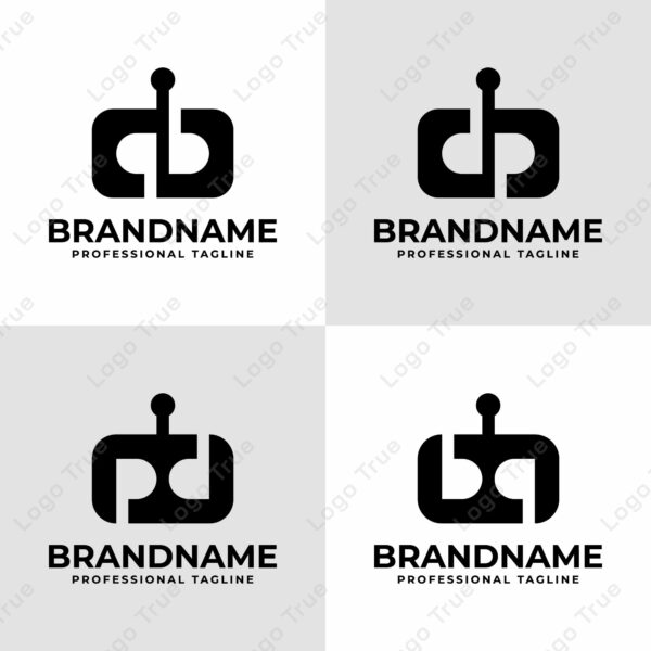 Letters qb dp pd bq Robot Head Logo, for business related to Robot Prayoga Cahya